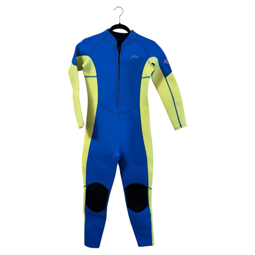Kids Blue & Neon Green Full Wetsuit - Size 13